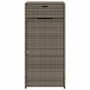 Armario de almacenaje de jardín ratán PE gris 55x55x111 cm de , Cajas de almacenaje para exteriores - Ref: Foro24-365561, Pre...
