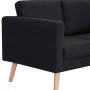 Sofá de 2 plazas de tela negro de vidaXL, Sofás - Ref: Foro24-281359, Precio: 246,15 €, Descuento: %