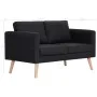 Black fabric 2-seater sofa by vidaXL, Sofas - Ref: Foro24-281359, Price: 242,33 €, Discount: %