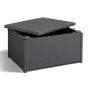 Keter Mesa con almacenaje Arica grafito de , Cajas de almacenaje para exteriores - Ref: Foro24-408954, Precio: 77,37 €, Descu...