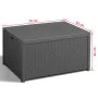 Keter Mesa con almacenaje Arica grafito de , Cajas de almacenaje para exteriores - Ref: Foro24-408954, Precio: 77,37 €, Descu...