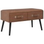 Mesa de centro de cuero sintético marrón oscuro 80x40x46 cm de vidaXL, Mesas de centro - Ref: Foro24-247544, Precio: 73,29 €,...