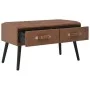 Mesa de centro de cuero sintético marrón oscuro 80x40x46 cm de vidaXL, Mesas de centro - Ref: Foro24-247544, Precio: 67,00 €,...