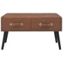 Mesa de centro de cuero sintético marrón oscuro 80x40x46 cm de vidaXL, Mesas de centro - Ref: Foro24-247544, Precio: 73,29 €,...