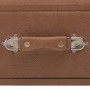 Mesa de centro de cuero sintético marrón oscuro 80x40x46 cm de vidaXL, Mesas de centro - Ref: Foro24-247544, Precio: 73,29 €,...