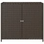 Armario de almacenaje de jardín ratán PE marrón 83x45x76 cm de , Cajas de almacenaje para exteriores - Ref: Foro24-365544, Pr...