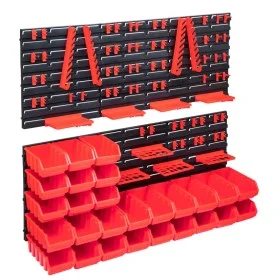 Kit de cajas de almacenaje 103 pzas paneles de pared rojo/negro by , Tool cabinets - Ref: Foro24-150813, Price: 64,02 €, Disc...