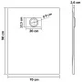 Plato de ducha SMC blanco 90x70 cm de vidaXL, Platos de ducha - Ref: Foro24-144768, Precio: 153,88 €, Descuento: %