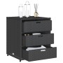 Armario de almacenaje de jardín ratán PE negro 55x59x69 cm de , Cajas de almacenaje para exteriores - Ref: Foro24-365555, Pre...