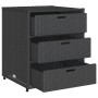 Armario de almacenaje de jardín ratán PE negro 55x59x69 cm de , Cajas de almacenaje para exteriores - Ref: Foro24-365555, Pre...