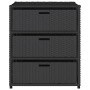 Armario de almacenaje de jardín ratán PE negro 55x59x69 cm de , Cajas de almacenaje para exteriores - Ref: Foro24-365555, Pre...