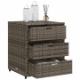 Armario de almacenaje de jardín ratán PE gris 55x59x69 cm de , Cajas de almacenaje para exteriores - Ref: Foro24-365557, Prec...