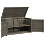 Armario de almacenaje de jardín ratán PE gris 110x55x60,5 cm de , Cajas de almacenaje para exteriores - Ref: Foro24-365569, P...