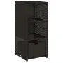 Armario de almacenaje de jardín ratán PE negro 50x55x115 cm de , Cajas de almacenaje para exteriores - Ref: Foro24-365547, Pr...