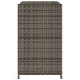 Armario de almacenaje de jardín ratán PE gris 83x45x76 cm de , Cajas de almacenaje para exteriores - Ref: Foro24-365545, Prec...