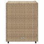 Armario de almacenaje de jardín ratán PE beige 55x59x69 cm de , Cajas de almacenaje para exteriores - Ref: Foro24-365558, Pre...