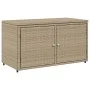Armario de almacenaje de jardín ratán PE beige 110x55x60,5 cm de , Cajas de almacenaje para exteriores - Ref: Foro24-365570, ...