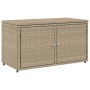 Armario de almacenaje de jardín ratán PE beige 110x55x60,5 cm de , Cajas de almacenaje para exteriores - Ref: Foro24-365570, ...