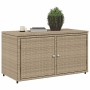 Armario de almacenaje de jardín ratán PE beige 110x55x60,5 cm de , Cajas de almacenaje para exteriores - Ref: Foro24-365570, ...