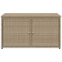 Armario de almacenaje de jardín ratán PE beige 110x55x60,5 cm de , Cajas de almacenaje para exteriores - Ref: Foro24-365570, ...