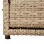 Armario de almacenaje de jardín ratán PE beige 110x55x60,5 cm de , Cajas de almacenaje para exteriores - Ref: Foro24-365570, ...