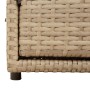 Armario de almacenaje de jardín ratán PE beige 110x55x60,5 cm de , Cajas de almacenaje para exteriores - Ref: Foro24-365570, ...