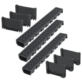 Plastic drainage channels 3 m by , Drains - Ref: Foro24-275501, Price: 79,38 €, Discount: %