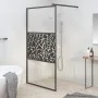 Frosted glass shower screen with black stone design 100x195 cm by , Shower walls and screens - Ref: Foro24-151882, Price: 174...