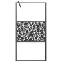 Frosted glass shower screen with black stone design 100x195 cm by , Shower walls and screens - Ref: Foro24-151882, Price: 174...