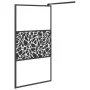 Frosted glass shower screen with black stone design 100x195 cm by , Shower walls and screens - Ref: Foro24-151882, Price: 174...