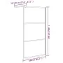 Frosted glass shower screen with black stone design 100x195 cm by , Shower walls and screens - Ref: Foro24-151882, Price: 174...