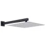 Barra de soporte ducha cuadrada acero inox 201 negro 40 cm de , Puertas de ducha - Ref: Foro24-147733, Precio: 22,41 €, Descu...