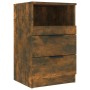 Mesitas de noche 2 uds madera contrachapada color roble ahumado de vidaXL, Mesitas de noche - Ref: Foro24-817040, Precio: 75,...