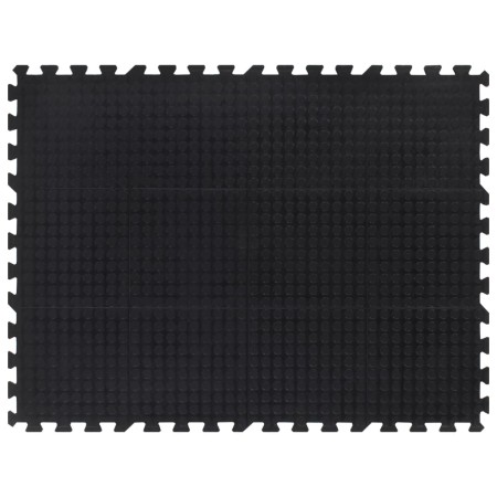 Baldosa de suelo de goma negro 12 mm 90x120 cm de , Esteras para equipos de gimnasia - Ref: Foro24-155672, Precio: 56,41 €, D...