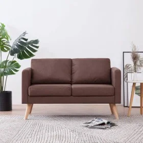 2 seater brown fabric sofa by vidaXL, Sofas - Ref: Foro24-281353, Price: 243,42 €, Discount: %