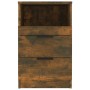 Mesitas de noche 2 uds madera contrachapada color roble ahumado de vidaXL, Mesitas de noche - Ref: Foro24-817040, Precio: 75,...