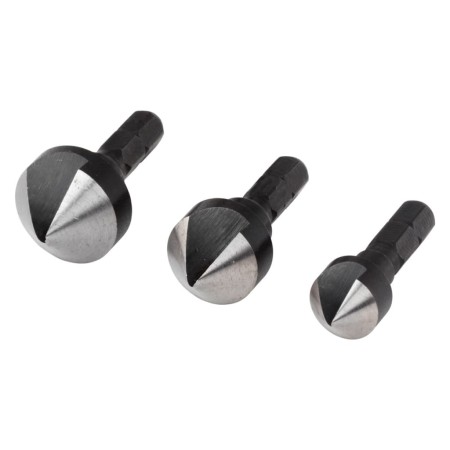 wolfcraft Conjunto avellanador de tres piezas acero 2584000 de , Brocas de taladro y cabezales de destornillador - Ref: Foro2...