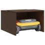 Caseta robot cortacésped ratán sintético marrón 86x90x52/57 cm de , Fundas para cortadoras de césped - Ref: Foro24-365405, Pr...
