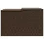 Caseta robot cortacésped ratán sintético marrón 86x90x52/57 cm de , Fundas para cortadoras de césped - Ref: Foro24-365405, Pr...