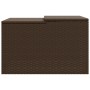 Caseta robot cortacésped ratán sintético marrón 86x90x52/57 cm de , Fundas para cortadoras de césped - Ref: Foro24-365405, Pr...