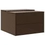 Caseta robot cortacésped ratán sintético marrón 86x90x52/57 cm de , Fundas para cortadoras de césped - Ref: Foro24-365405, Pr...