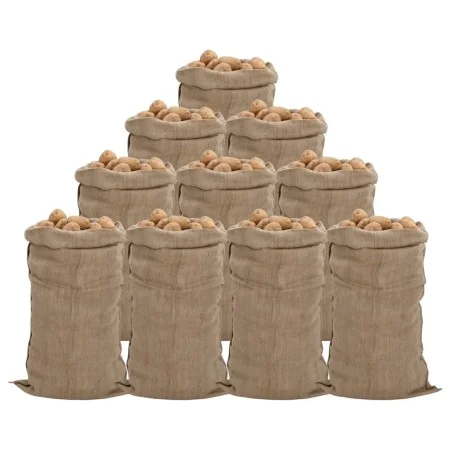 Sacos de yute 10 unidades 65x135 cm 100% yute 340 g/m² de , Maletas y bolsos de viaje - Ref: Foro24-155786, Precio: 54,04 €, ...