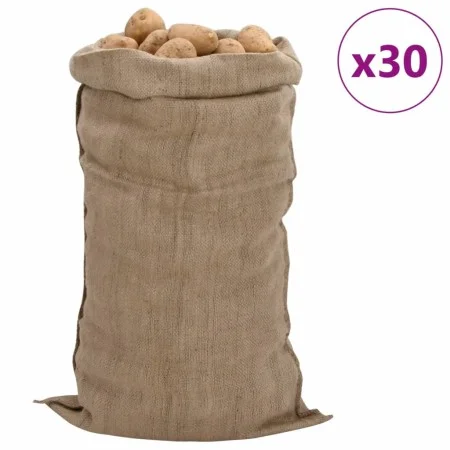 Sacos de yute 30 unidades 65x135 cm 100% yute 340 g/m² de , Maletas y bolsos de viaje - Ref: Foro24-155809, Precio: 146,51 €,...