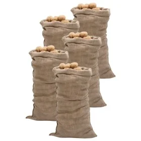 Sacos de yute 5 unidades 65x135 cm 100% yute 220 g/m² de , Maletas y bolsos de viaje - Ref: Foro24-155779, Precio: 26,69 €, D...