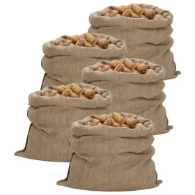 Sacos de yute 5 unidades 100x110 cm 100% yute 340 g/m² de , Maletas y bolsos de viaje - Ref: Foro24-155787, Precio: 47,29 €, ...
