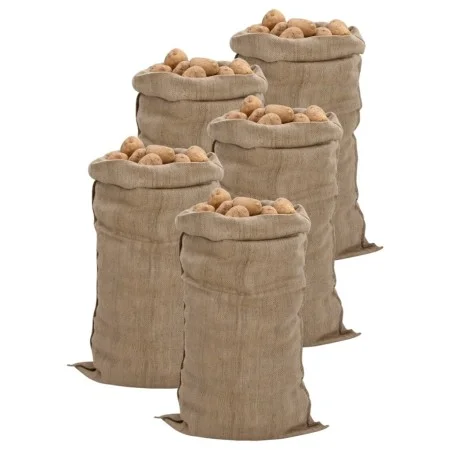 Sacos de yute 5 unidades 65x135 cm 100% yute 340 g/m² de , Maletas y bolsos de viaje - Ref: Foro24-155785, Precio: 28,92 €, D...