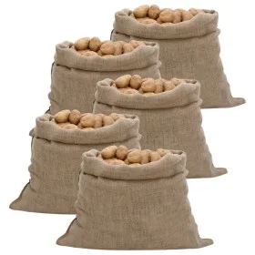 Sacos de yute 5 unidades 100x110 cm 100% yute 220 g/m² de , Maletas y bolsos de viaje - Ref: Foro24-155781, Precio: 32,75 €, ...