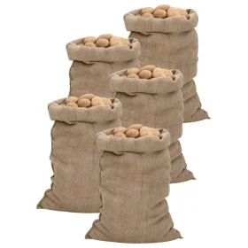 Sacos de yute 5 unidades 60x105 cm 100% yute 340 g/m² de , Maletas y bolsos de viaje - Ref: Foro24-155783, Precio: 28,28 €, D...