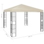 Cenador color crema 3x3 m de , Carpas y cenadores - Ref: Foro24-47981, Precio: 240,41 €, Descuento: %