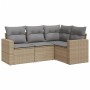 Juego de sofás jardín con cojines 4 pzas ratán sintético beige de , Conjuntos de jardín - Ref: Foro24-3218899, Precio: 282,83...